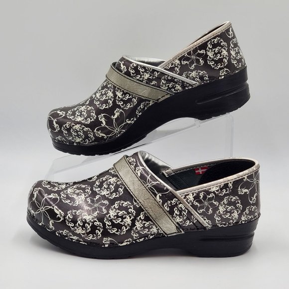 Sanita Shoes - Sanita Danish Black & White Clogs